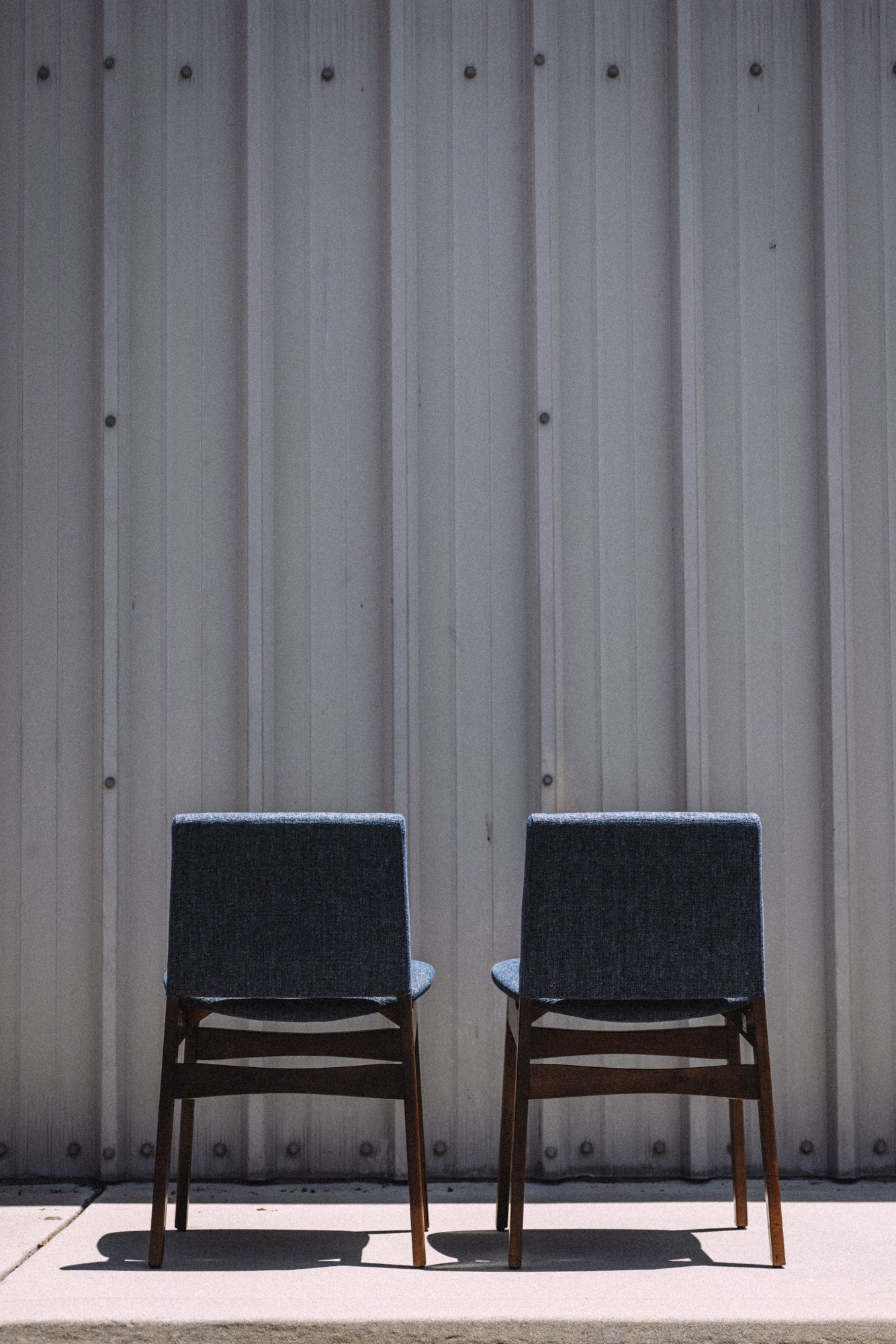 Article Nosh Dining Chairs - Walnut & Denim Blue (Set of 4)