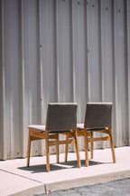 Article Nosh Dining Chairs - Oak and Ratine Brown (Set of 4)