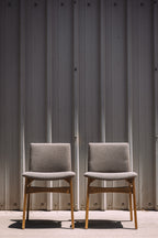 Article Nosh Dining Chairs - Oak and Ratine Brown (Set of 4)