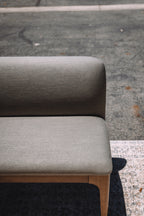 Article Rosin 55.75" Left Arm Banquette Set - Smoked Oak And Welsh Green