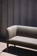 Article Rosin 55.75" Left Arm Banquette Set - Smoked Oak And Welsh Green