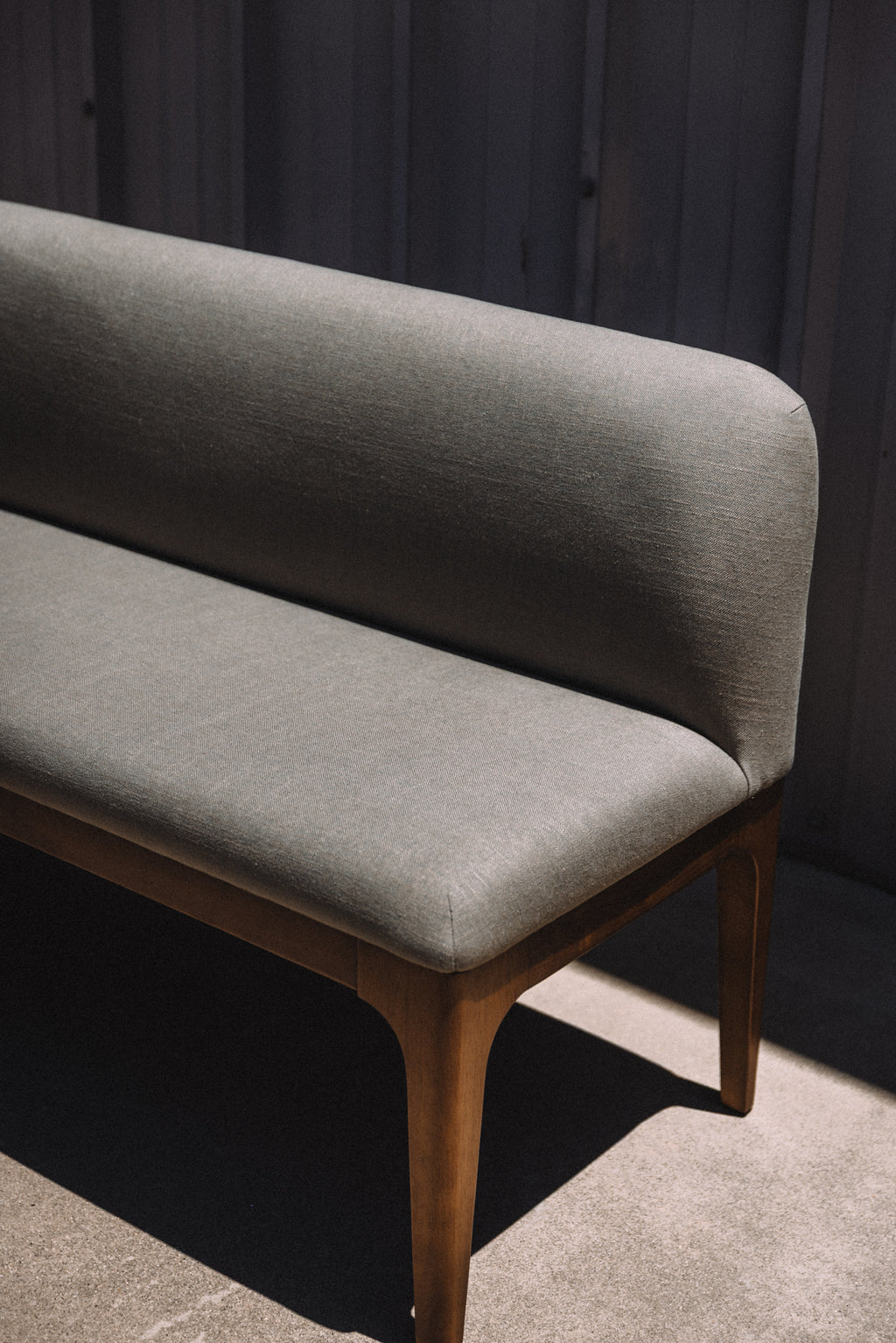 Article Rosin 55.75" Left Arm Banquette Set - Smoked Oak And Welsh Green