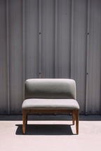 Article Rosin 55.75" Left Arm Banquette Set - Smoked Oak And Welsh Green