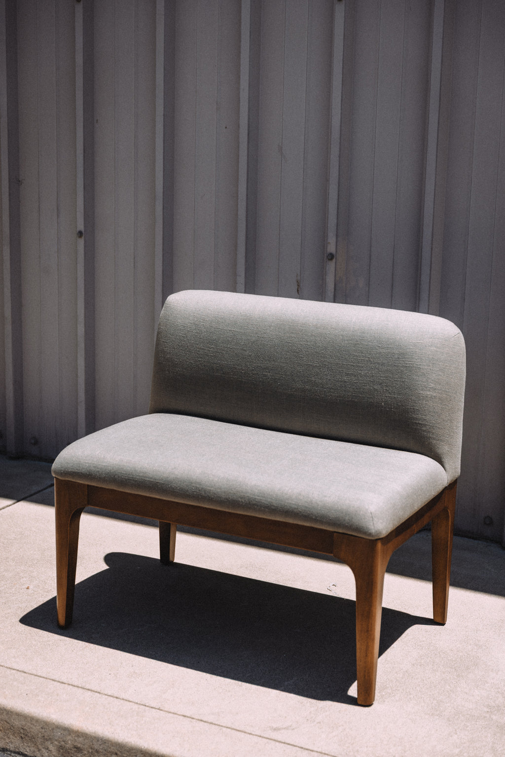 Article Rosin 55.75" Left Arm Banquette Set - Smoked Oak And Welsh Green