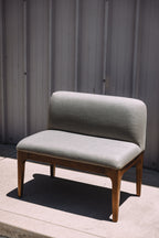 Article Rosin 55.75" Left Arm Banquette Set - Smoked Oak And Welsh Green