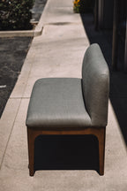 Article Rosin 55.75" Left Arm Banquette Set - Smoked Oak And Welsh Green