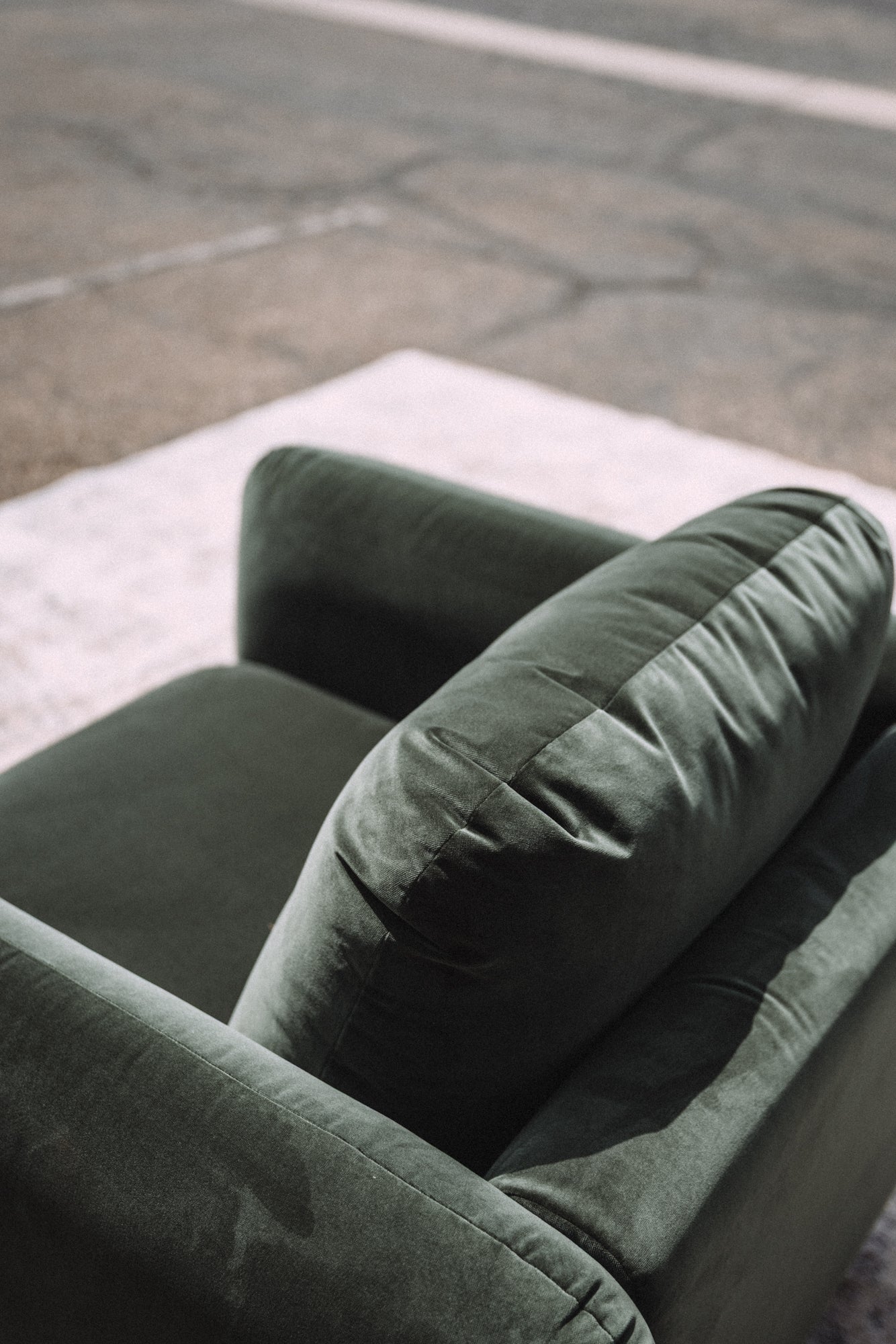 Article Sanders 37" Velvet Lounge Chair - Plush Pacific Green