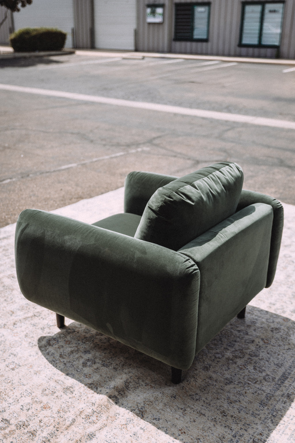 Article Sanders 37" Velvet Lounge Chair - Plush Pacific Green