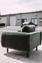 Article Sanders 37" Velvet Lounge Chair - Plush Pacific Green