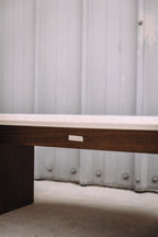 Article Sporo 47.25" Travertine Coffee Table - Walnut
