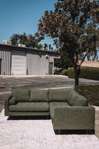 Article Sven 91" Tufted Corner Sectional - Fir Green