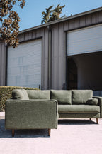 Article Sven 91" Tufted Corner Sectional - Fir Green