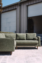 Article Sven 91" Tufted Corner Sectional - Fir Green