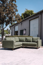 Article Sven 91" Tufted Corner Sectional - Fir Green