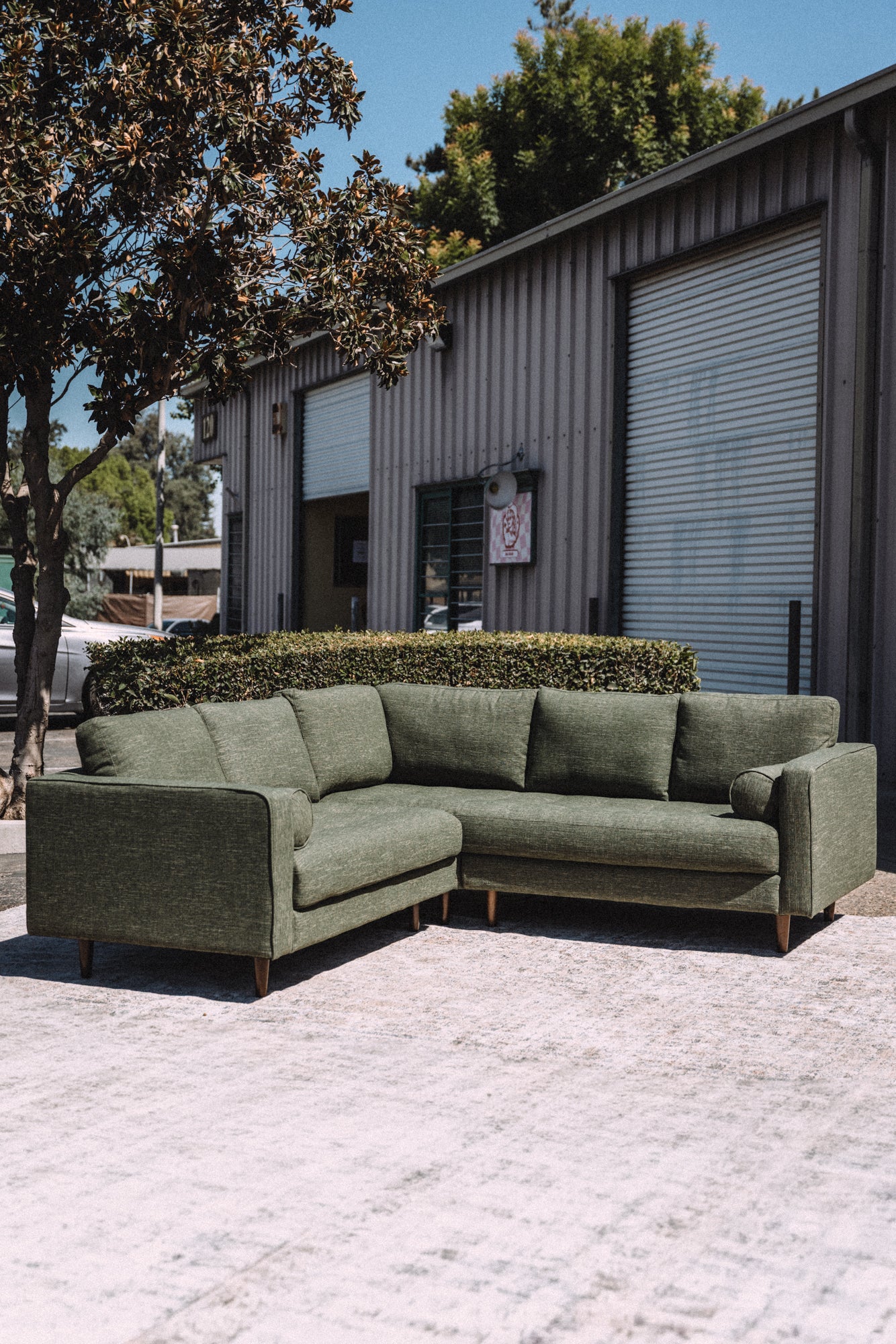 Article Sven 91" Tufted Corner Sectional - Fir Green