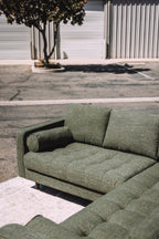 Article Sven 91" Tufted Corner Sectional - Fir Green