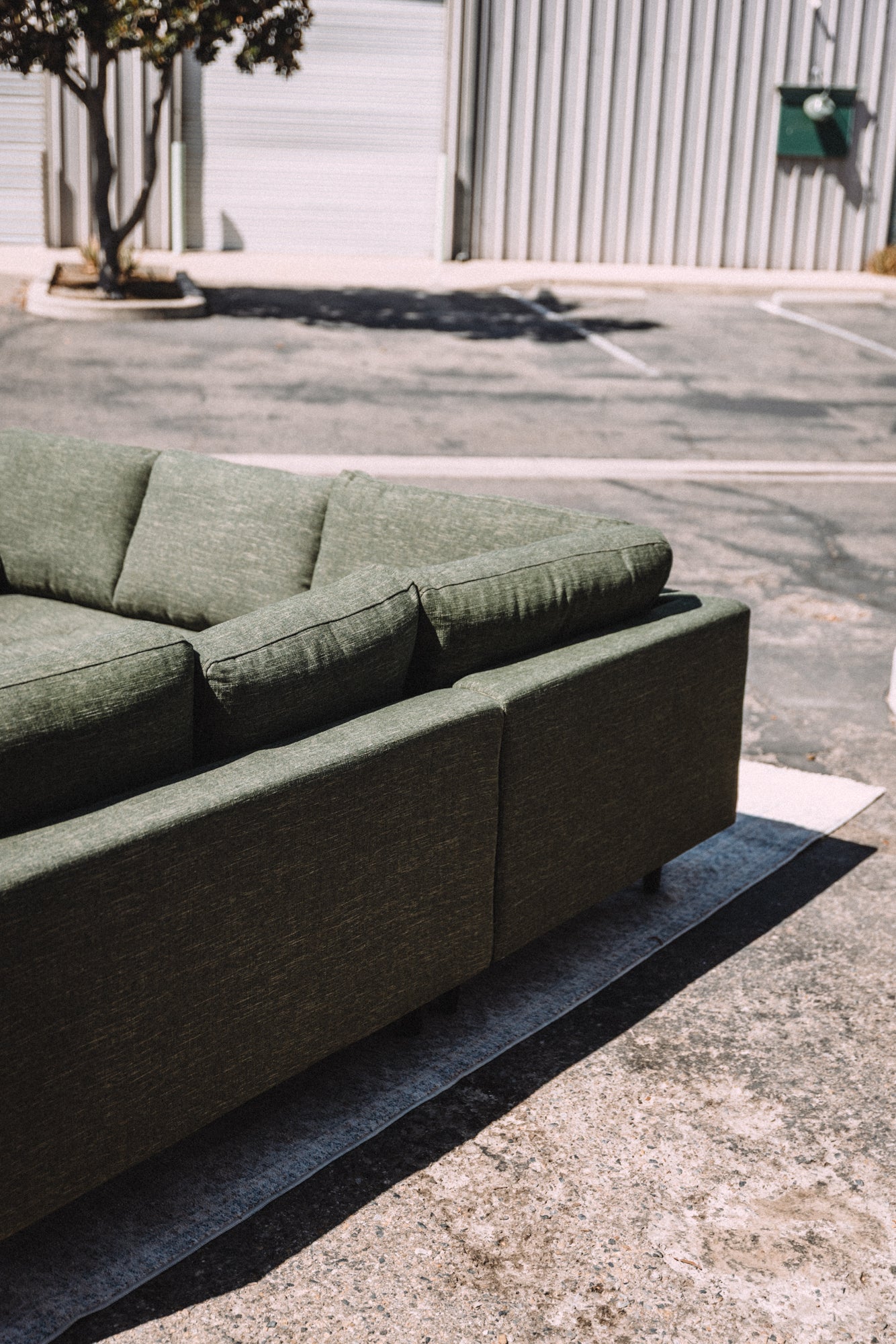 Article Sven 91" Tufted Corner Sectional - Fir Green