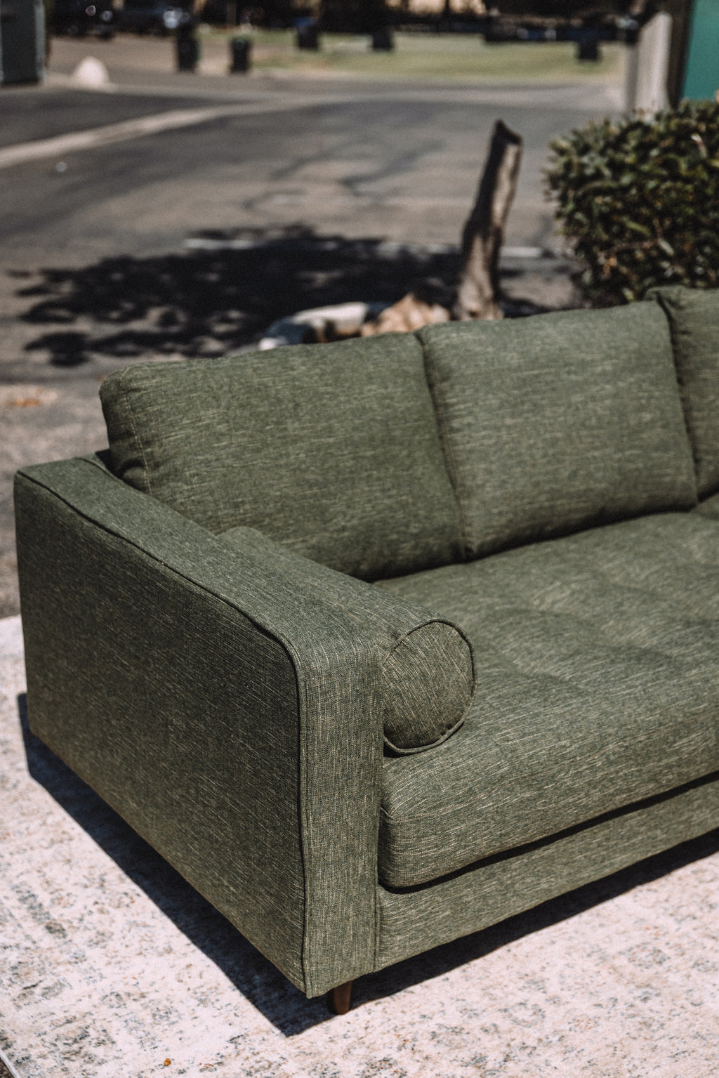 Article Sven 91" Tufted Corner Sectional - Fir Green
