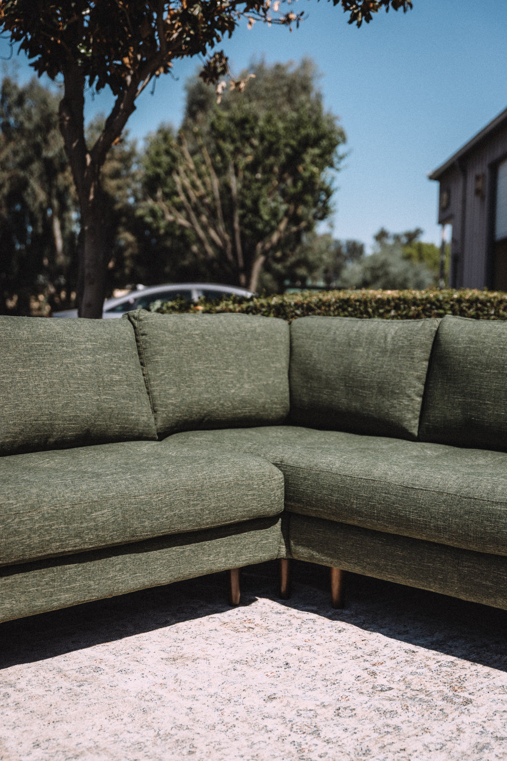 Article Sven 91" Tufted Corner Sectional - Fir Green
