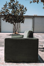 Article Sven 88" Tufted Velvet Sofa Bed Plush Pacific Green Velvet