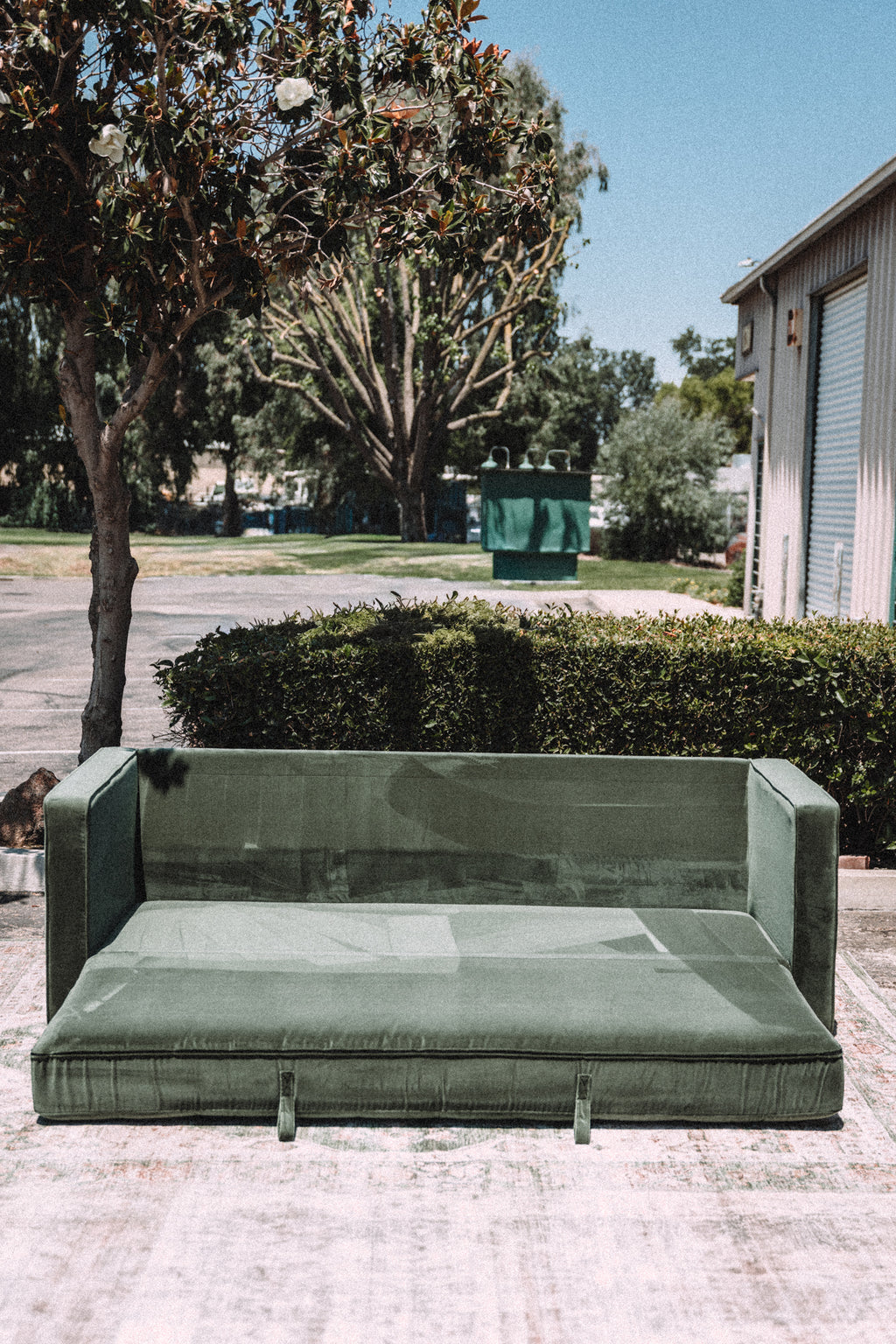 Article Sven 88" Tufted Velvet Sofa Bed Plush Pacific Green Velvet