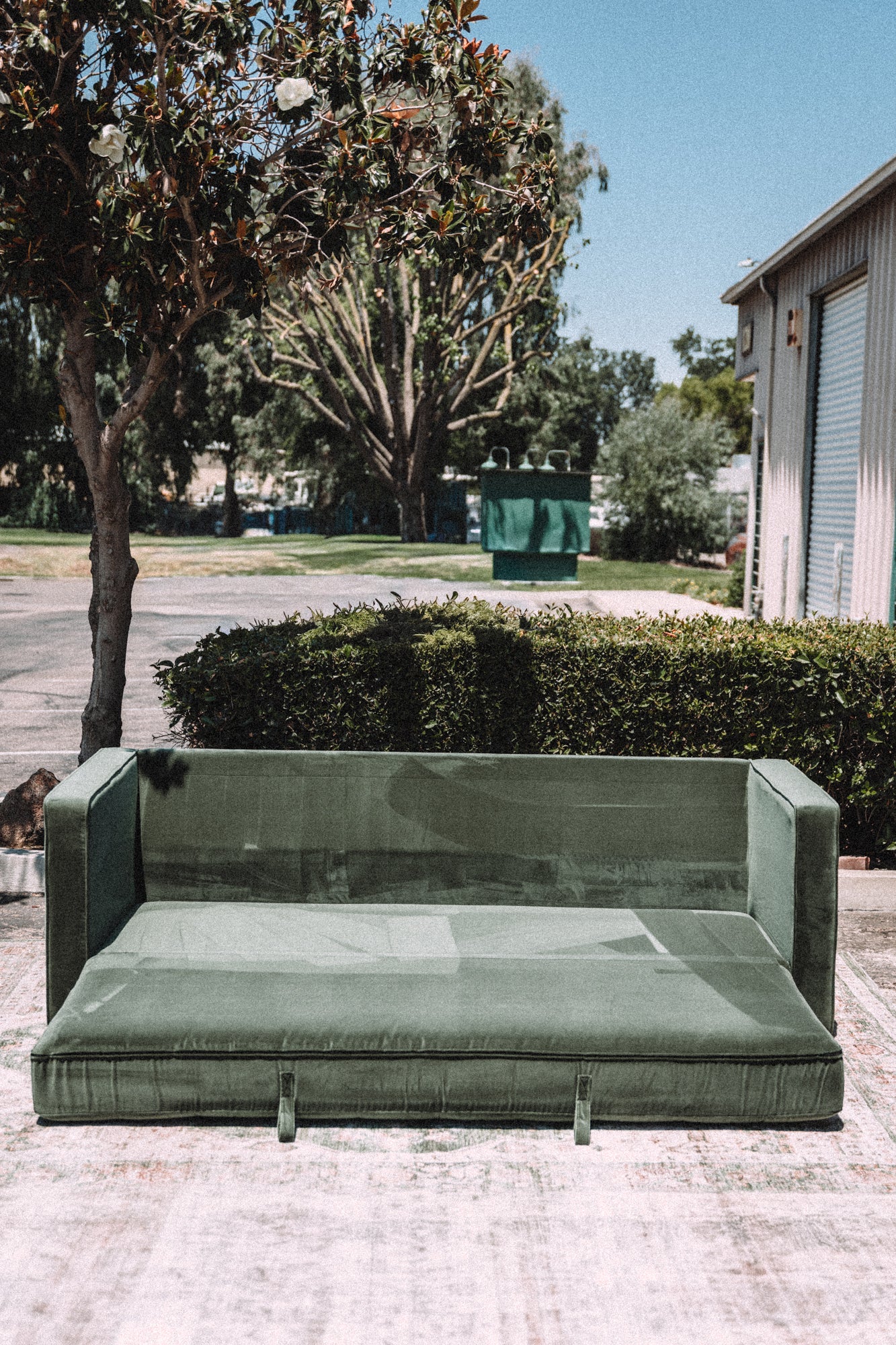 Article Sven 88" Tufted Velvet Sofa Bed Plush Pacific Green Velvet