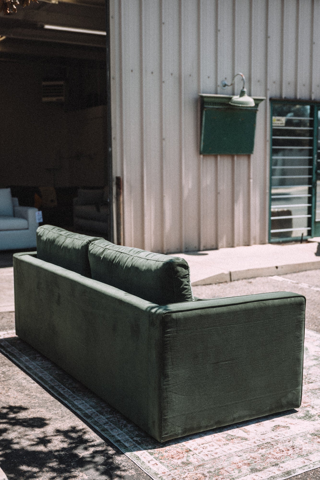 Article Sven 88" Tufted Velvet Sofa Bed Plush Pacific Green Velvet