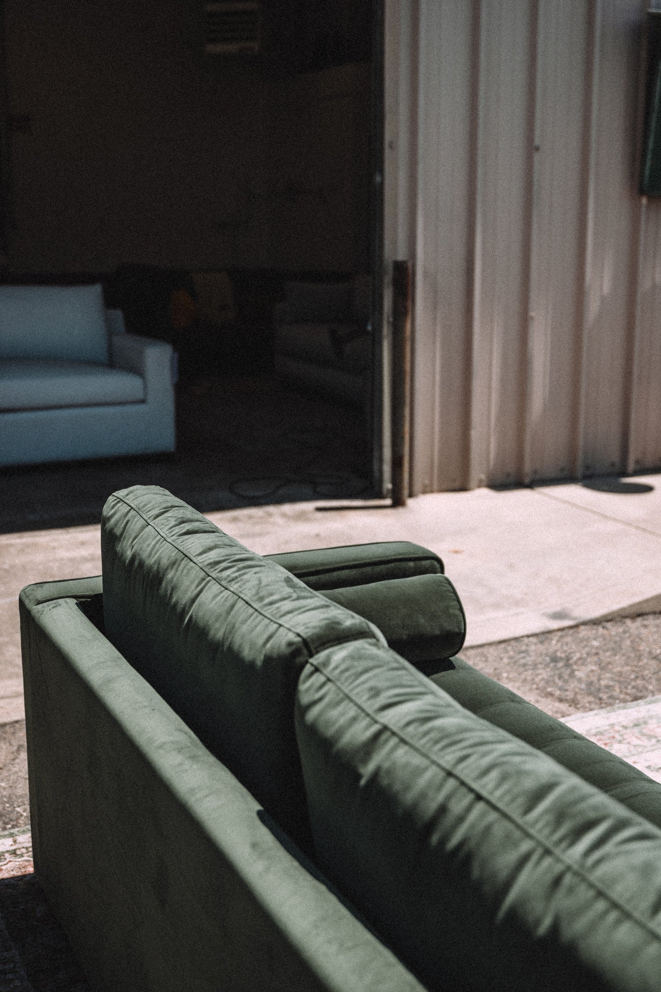 Article Sven 88" Tufted Velvet Sofa Bed Plush Pacific Green Velvet