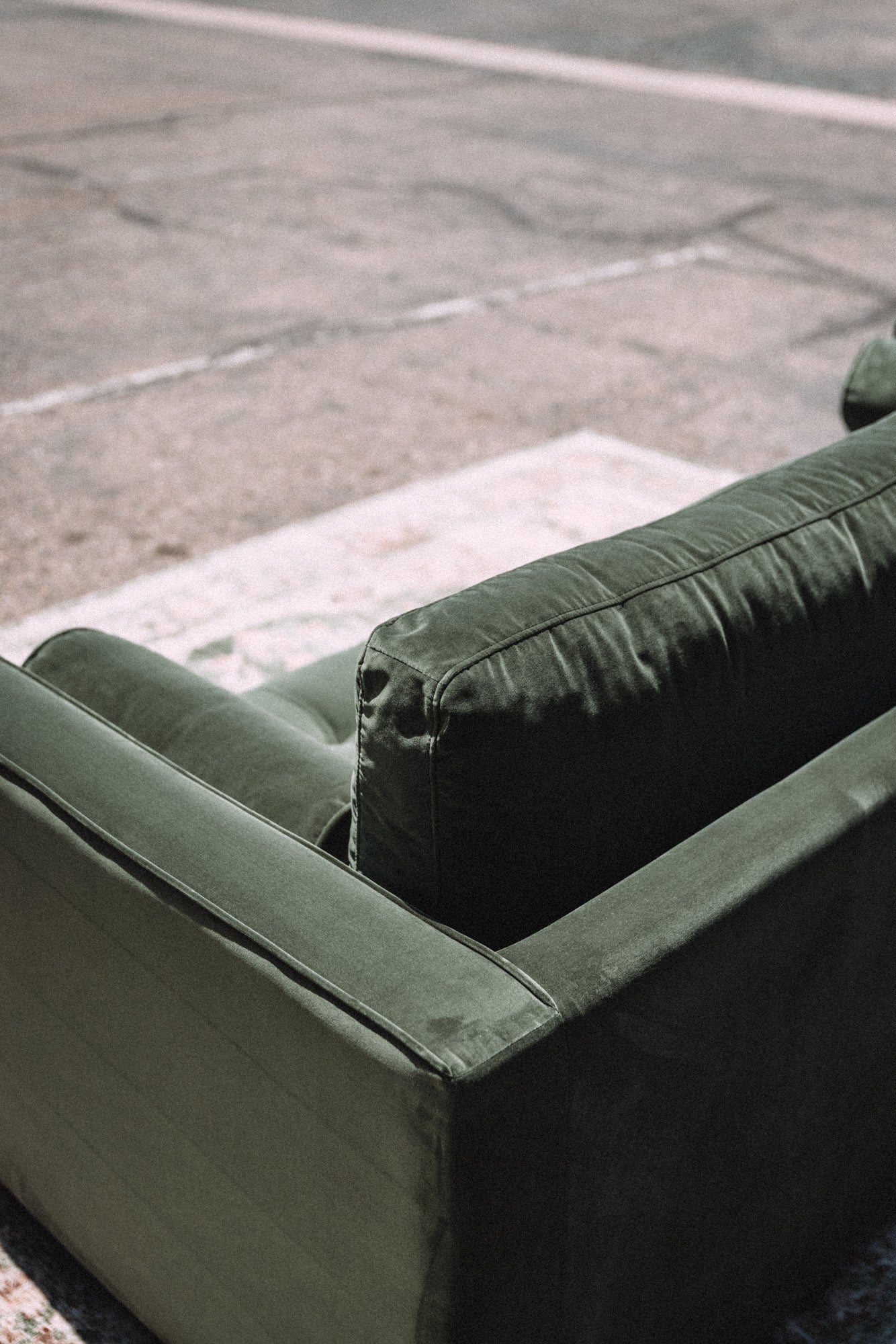 Article Sven 88" Tufted Velvet Sofa Bed Plush Pacific Green Velvet