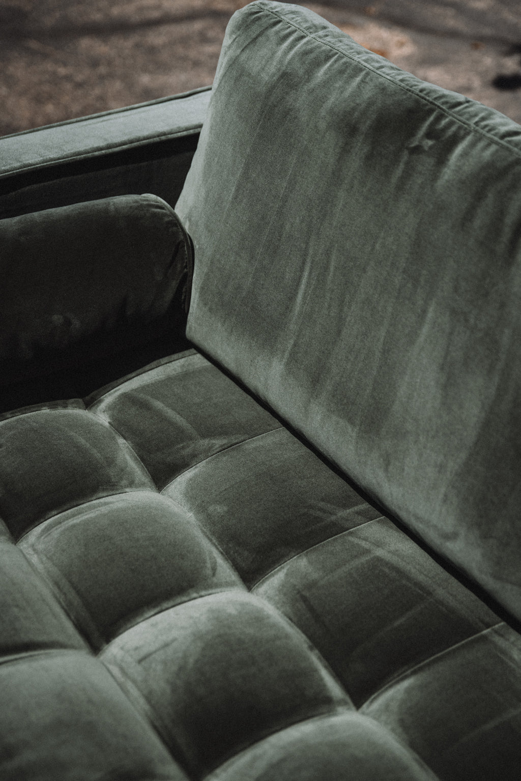Article Sven 88" Tufted Velvet Sofa - Plush Pacific Green