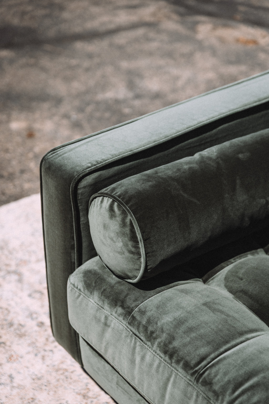 Article Sven 88" Tufted Velvet Sofa - Plush Pacific Green