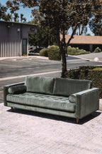 Article Sven 88" Tufted Velvet Sofa - Plush Pacific Green