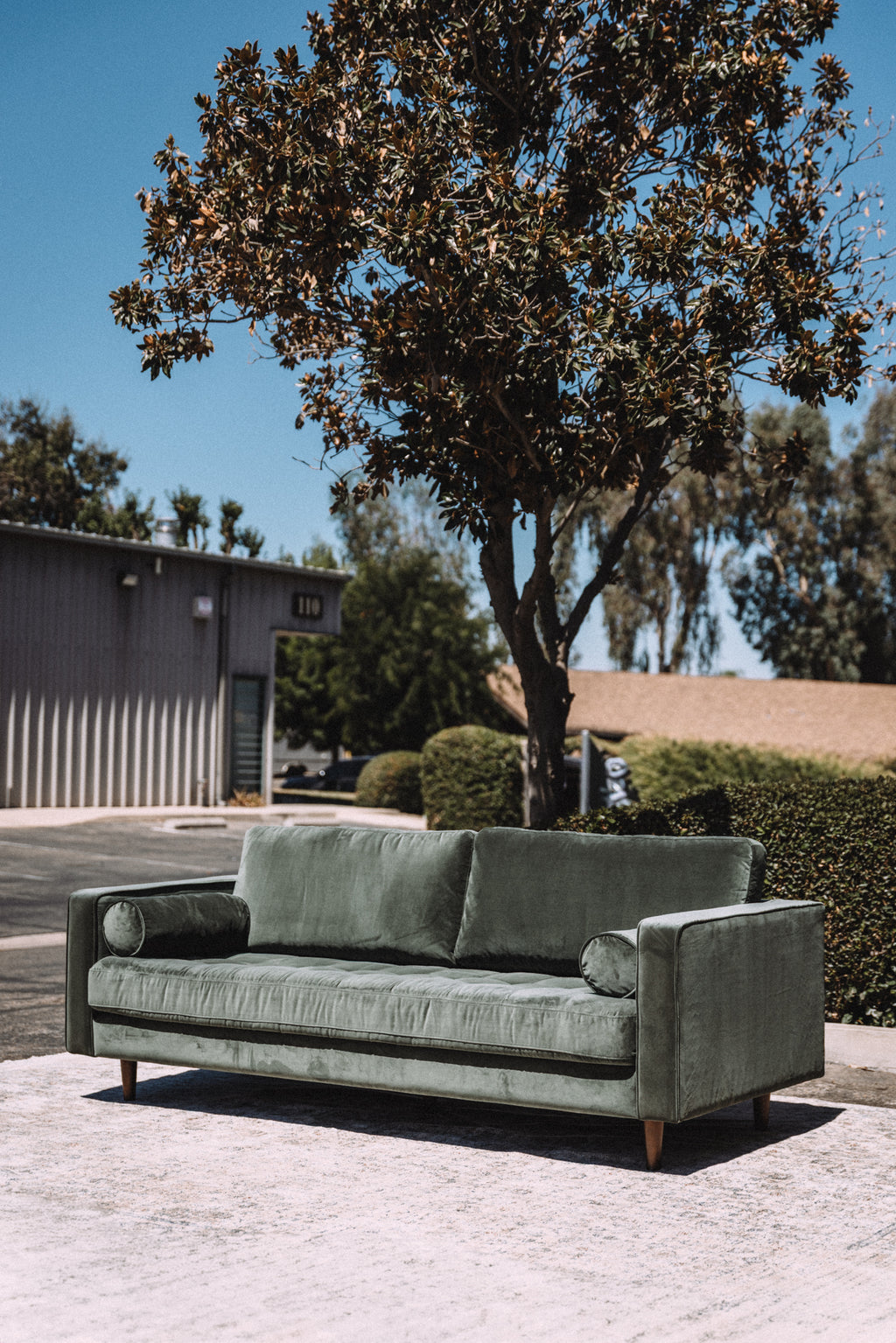 Article Sven 88" Tufted Velvet Sofa - Plush Pacific Green