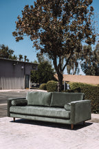 Article Sven 88" Tufted Velvet Sofa - Plush Pacific Green