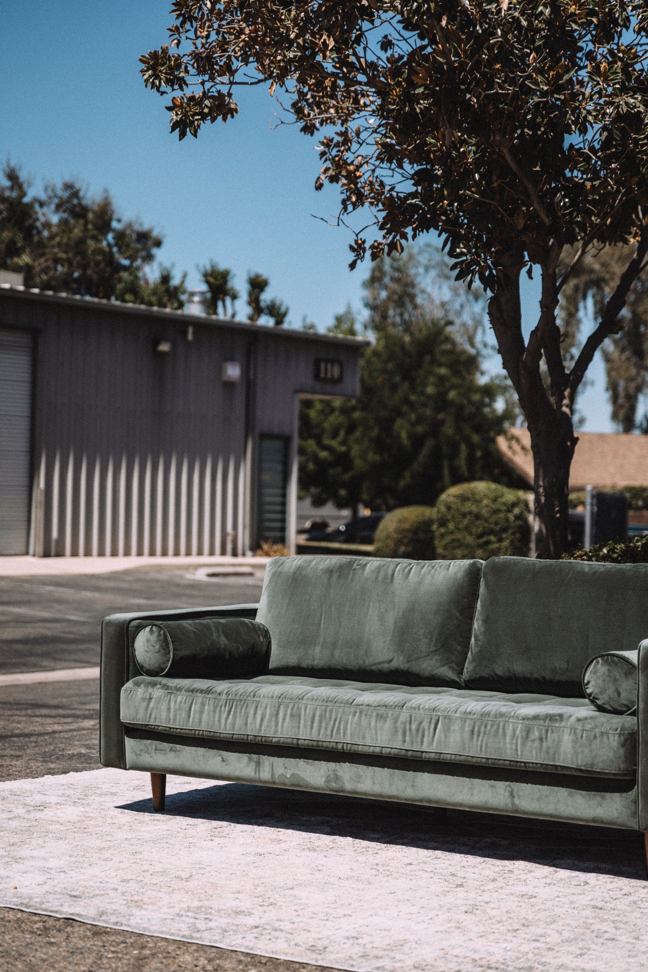 Article Sven 88" Tufted Velvet Sofa - Plush Pacific Green