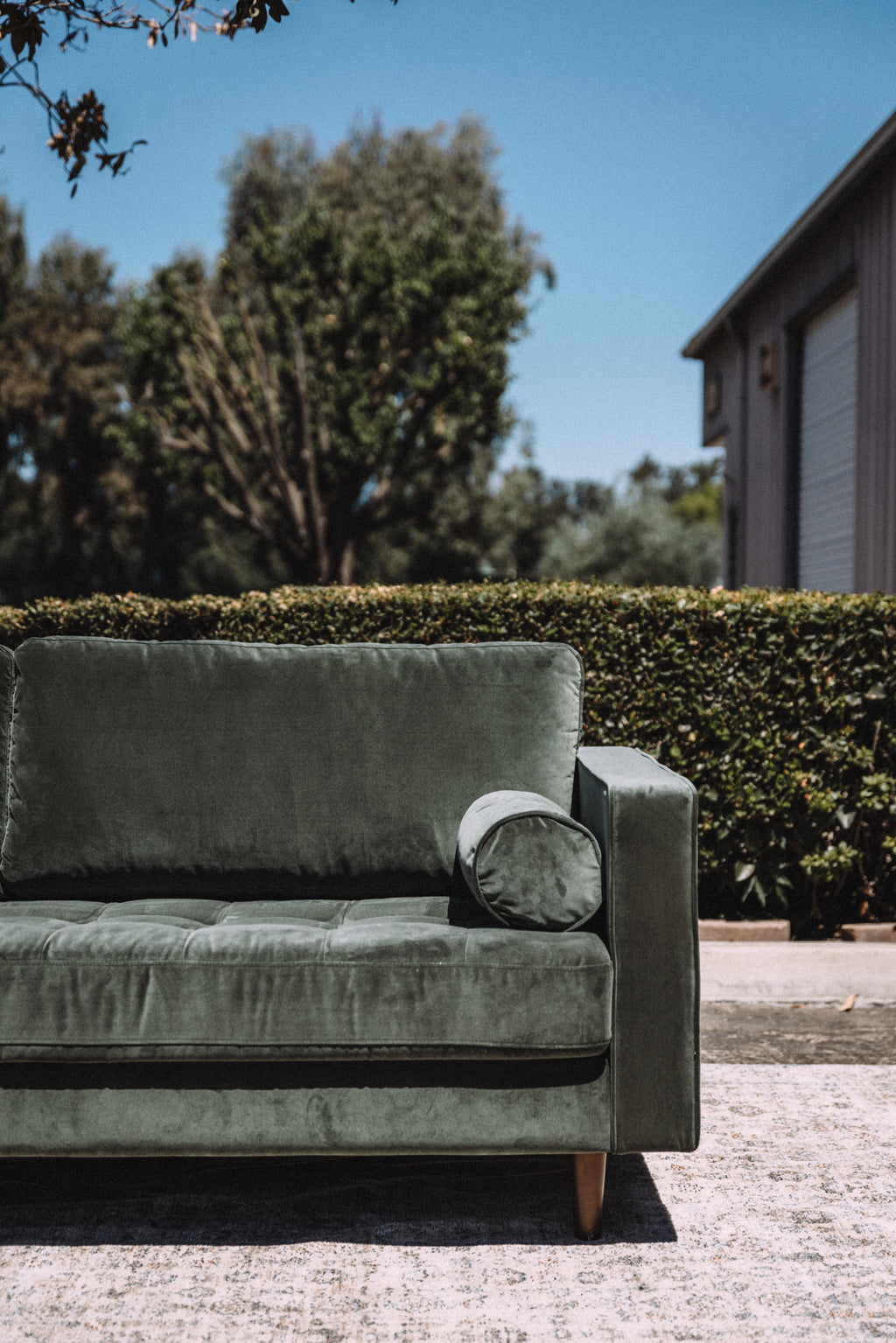 Article Sven 88" Tufted Velvet Sofa - Plush Pacific Green