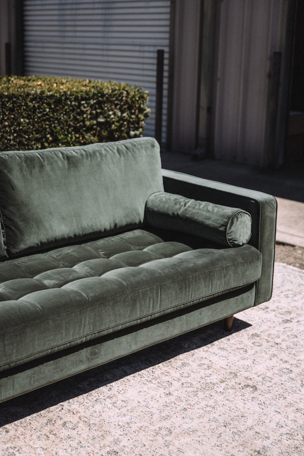 Article Sven 88" Tufted Velvet Sofa - Plush Pacific Green