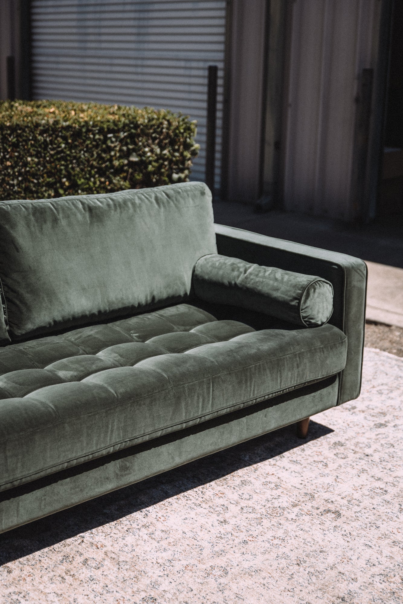 Article Sven 88" Tufted Velvet Sofa - Plush Pacific Green