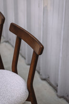 (Set of 4) Article Ulka Dining Chairs - Walnut and Ratine Buff