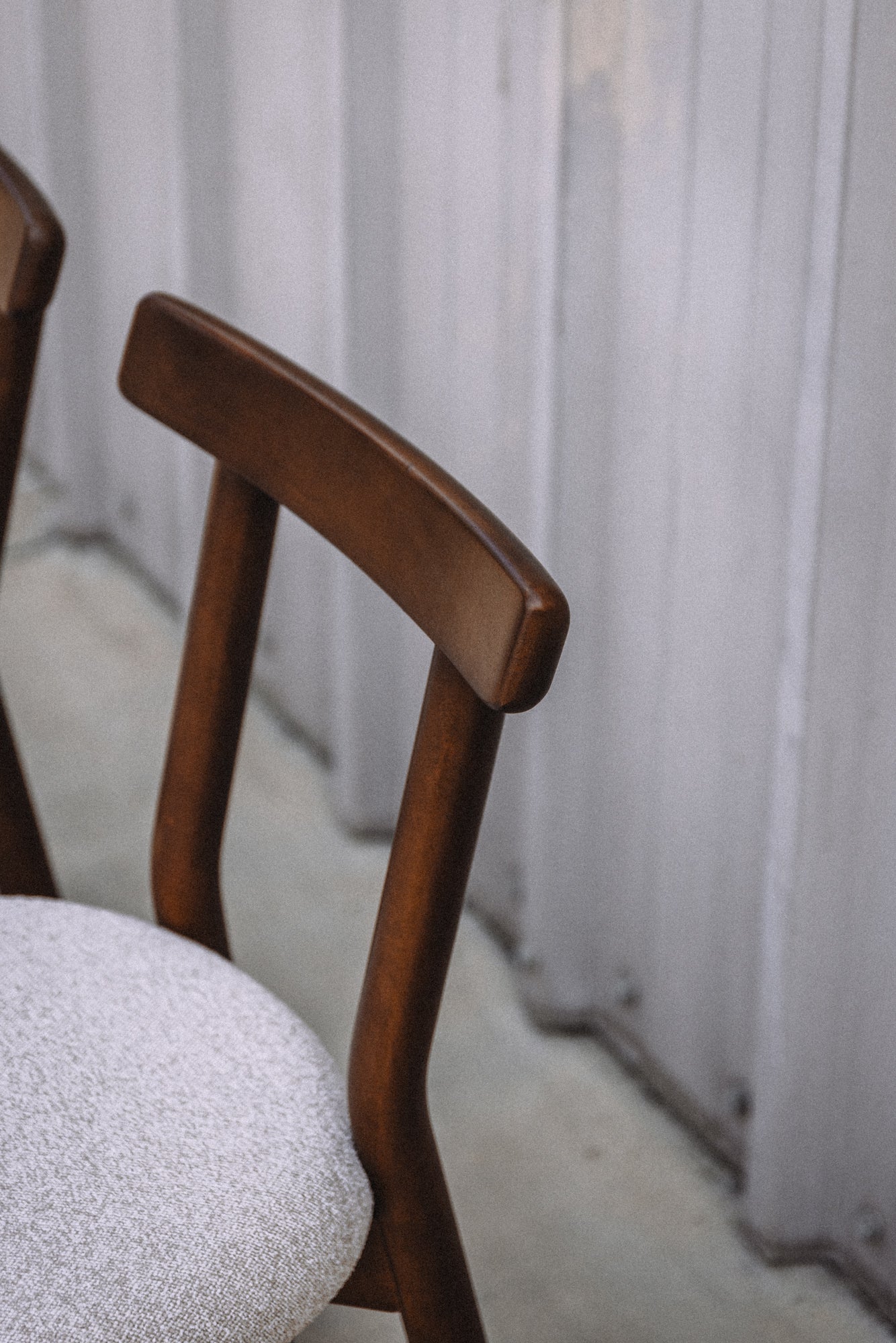 (Set of 4) Article Ulka Dining Chairs - Walnut and Ratine Buff