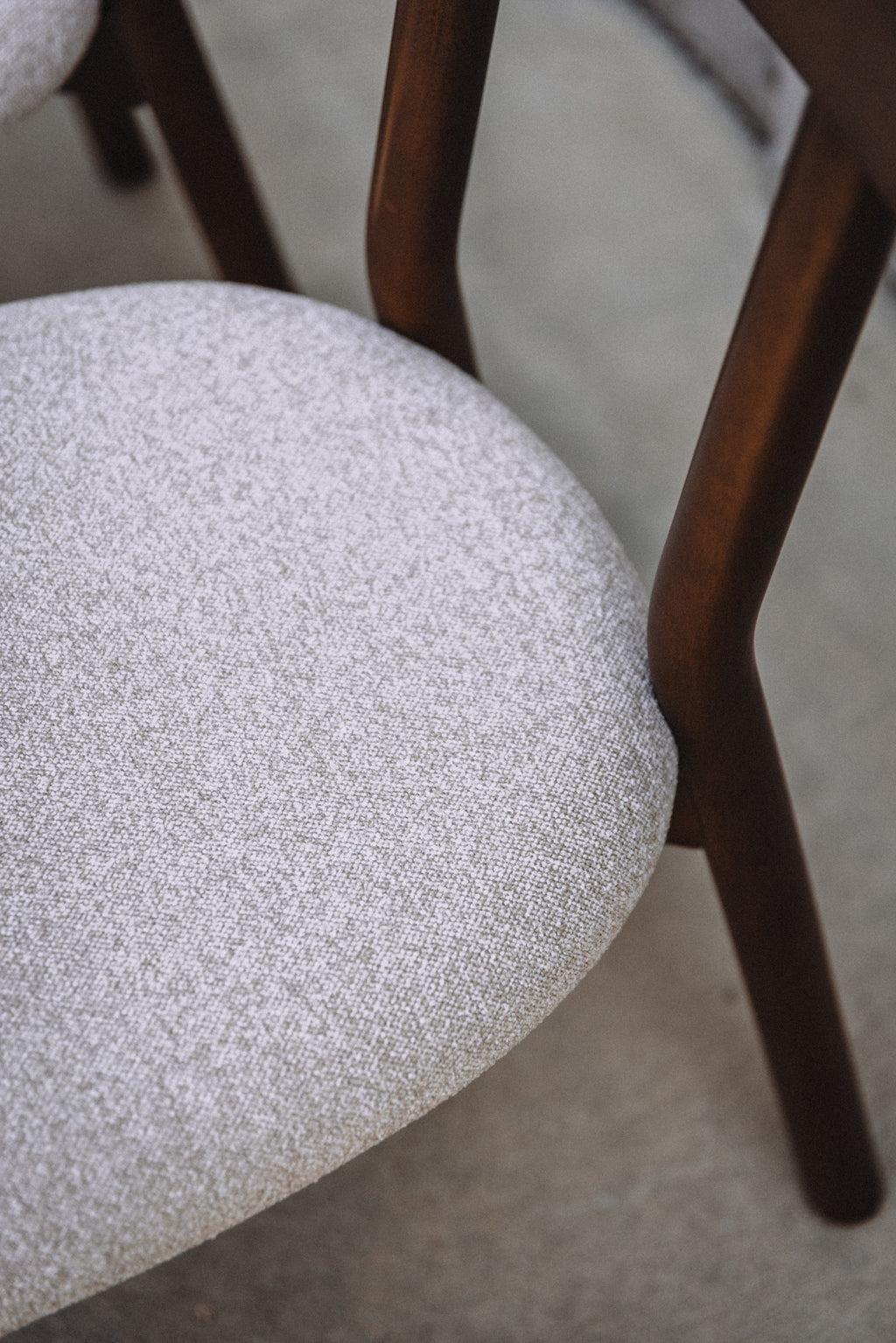 (Set of 4) Article Ulka Dining Chairs - Walnut and Ratine Buff