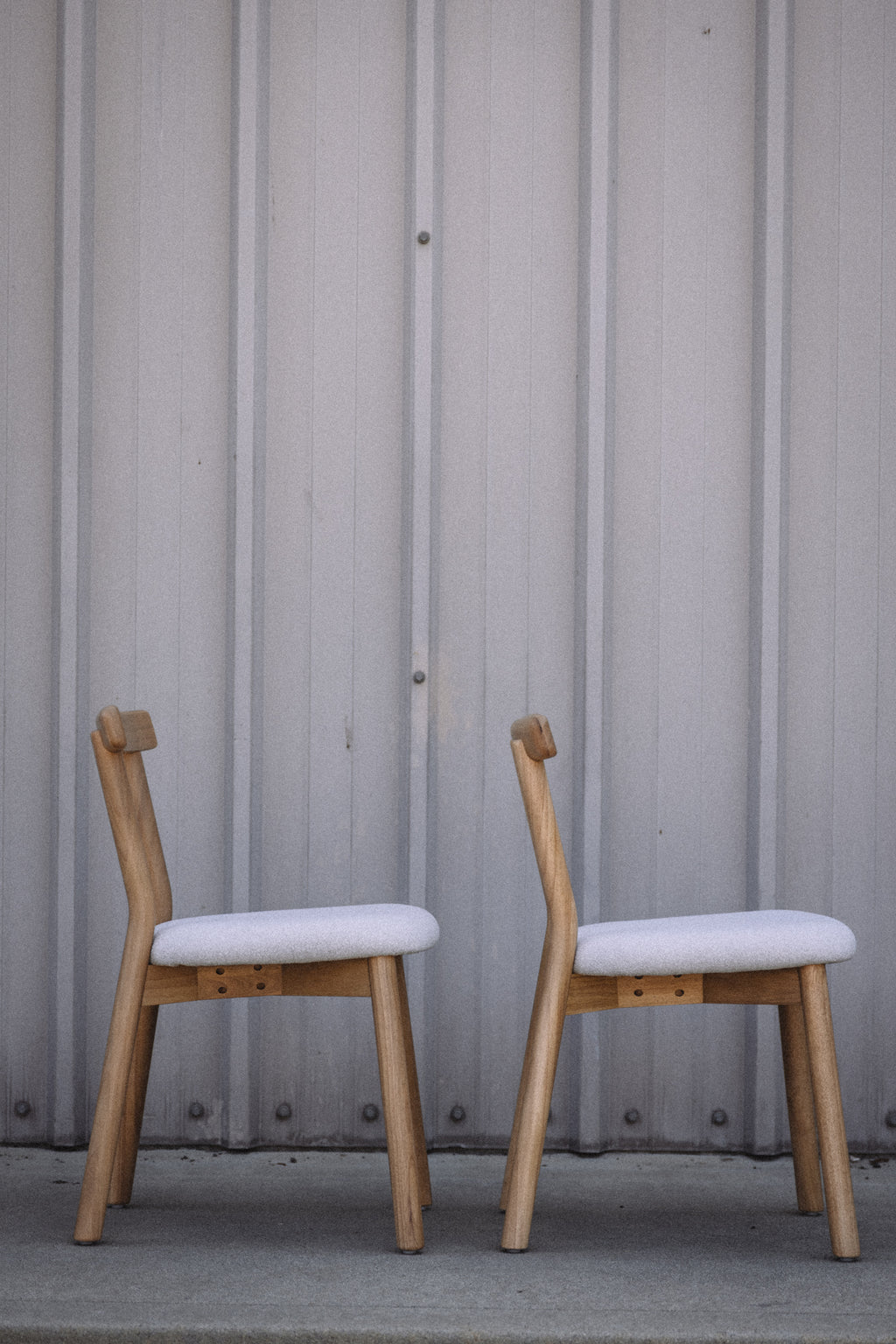 Article Ulka Dining Chair - White Oak and Ratine Ivory (Set of 4)