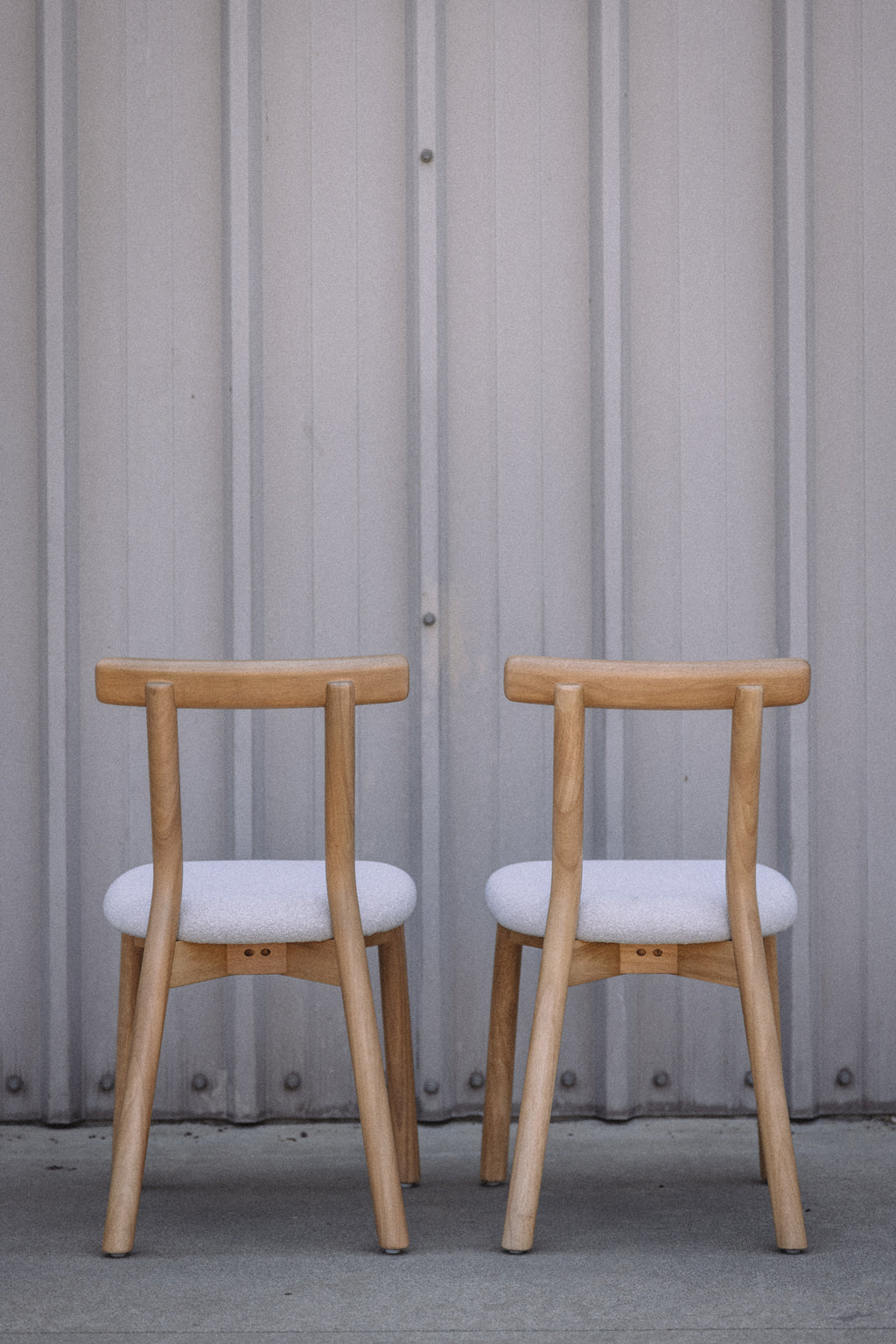 Article Ulka Dining Chair - White Oak and Ratine Ivory (Set of 4)