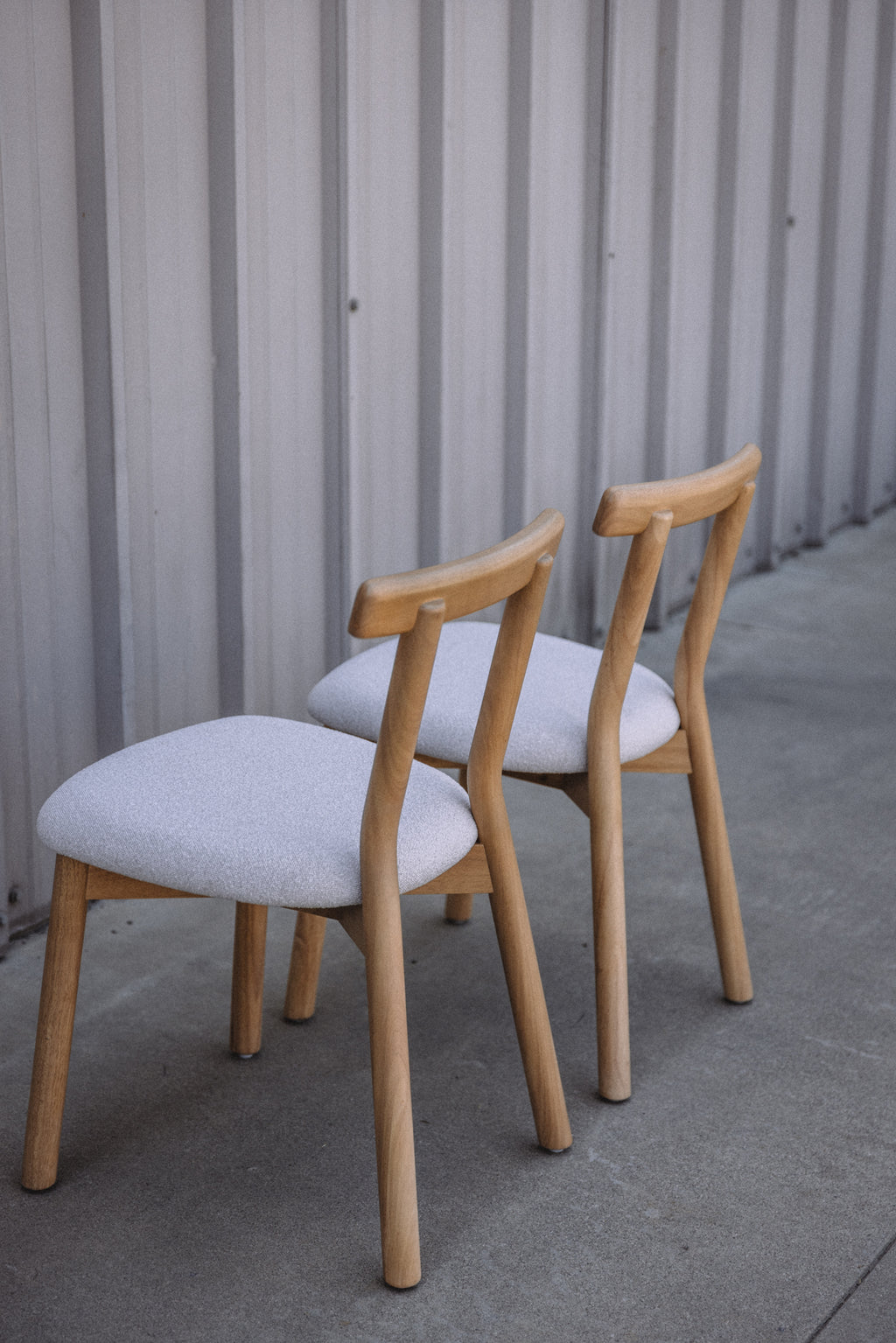 Article Ulka Dining Chair - White Oak and Ratine Ivory (Set of 4)