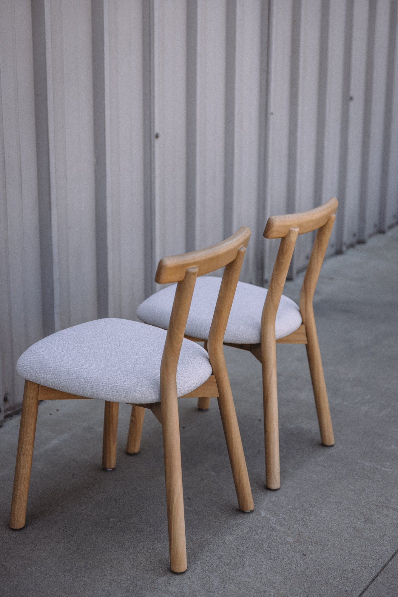 Article Ulka Dining Chair - White Oak and Ratine Ivory (Set of 4)