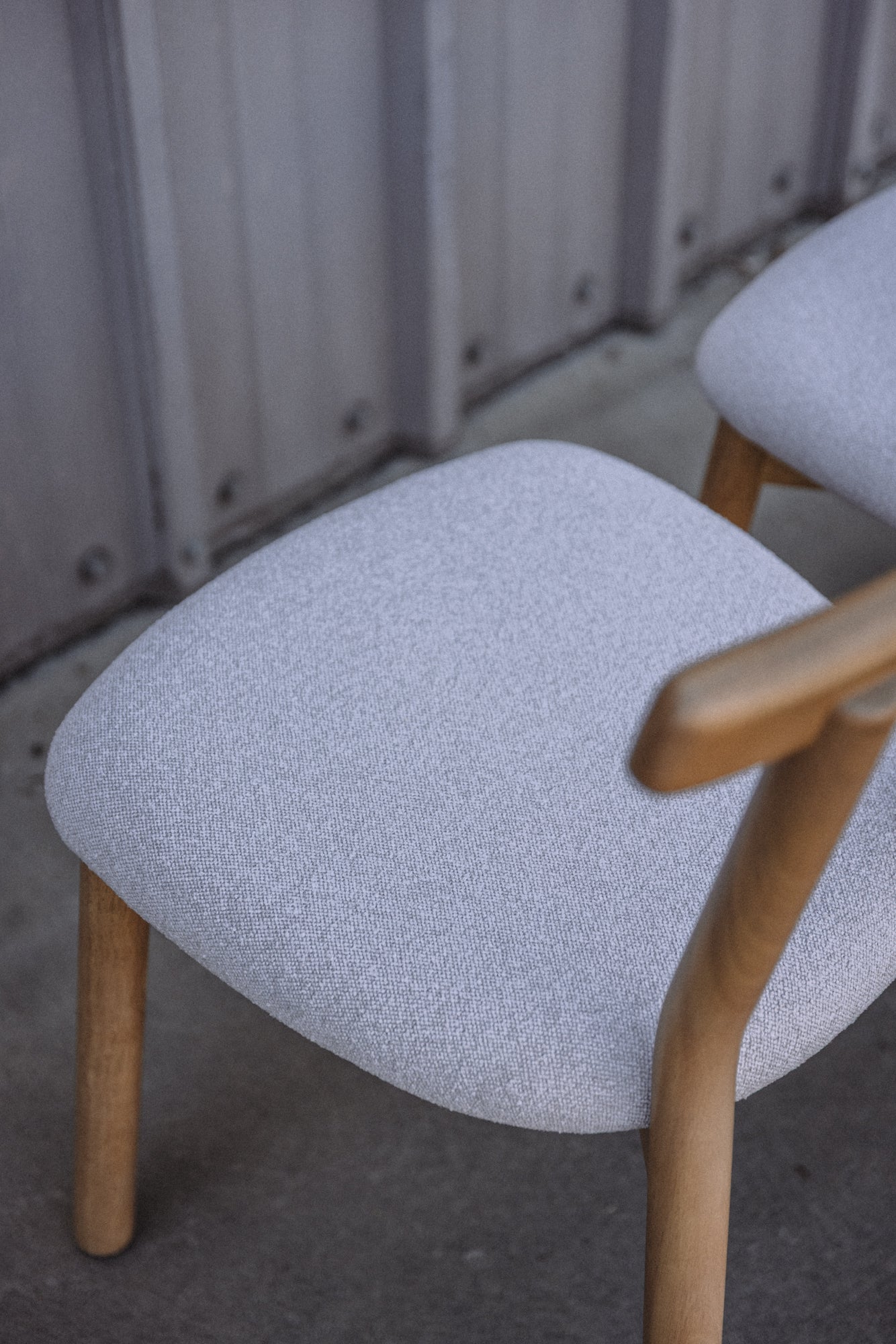 Article Ulka Dining Chair - White Oak and Ratine Ivory (Set of 4)