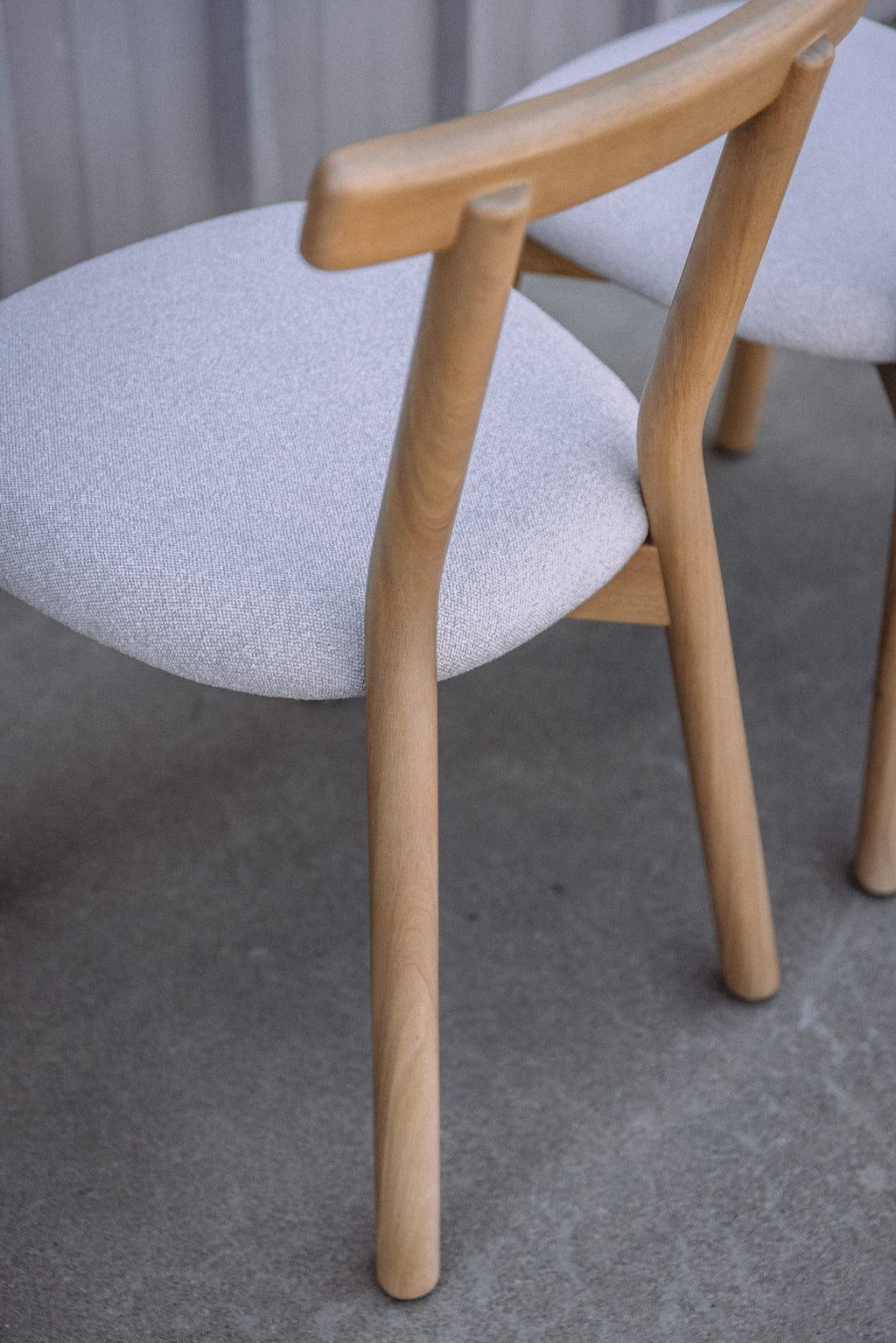 Article Ulka Dining Chair - White Oak and Ratine Ivory (Set of 4)