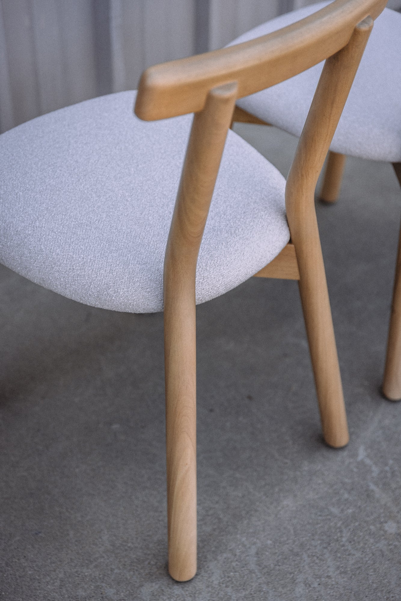 Article Ulka Dining Chair - White Oak and Ratine Ivory (Set of 4)