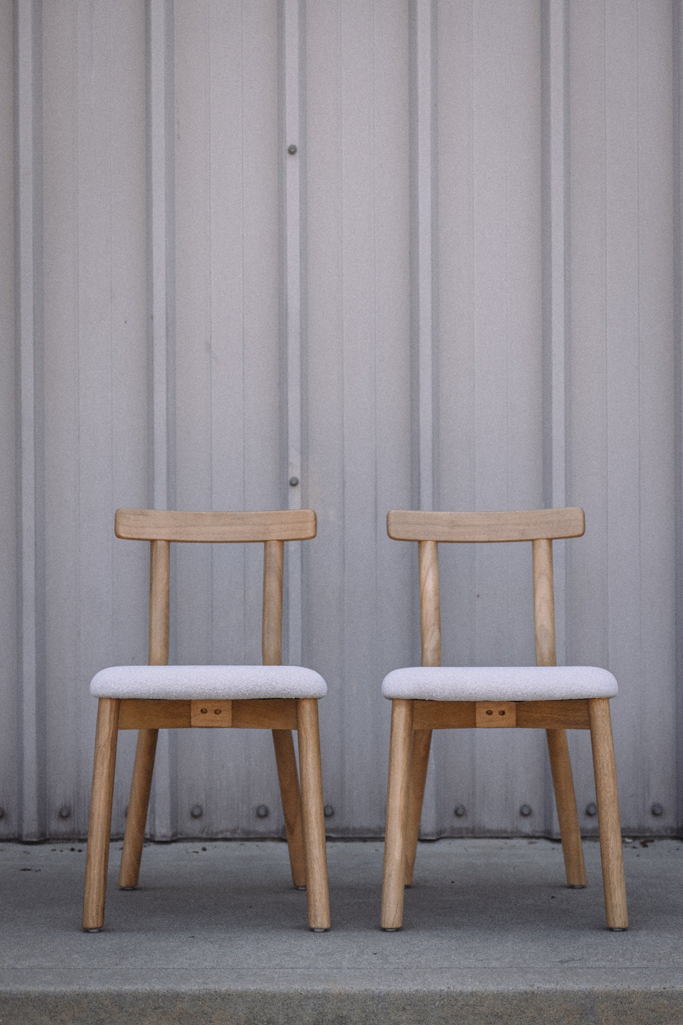 Article Ulka Dining Chair - White Oak and Ratine Ivory (Set of 4)