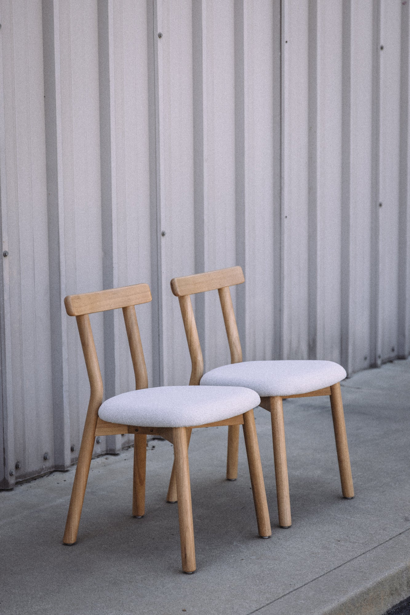 Article Ulka Dining Chair - White Oak and Ratine Ivory (Set of 4)